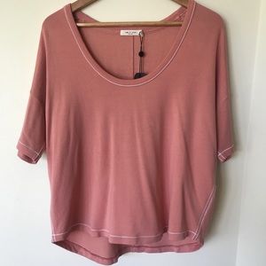 Rag & Bone Short Sleeve Oversized Hi-Lo Top M